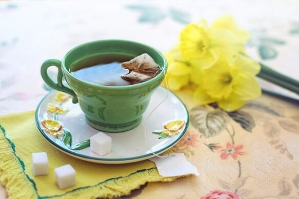 Groene thee, kruidenafkooksels